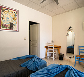 Air-conditioned twin room on terrace